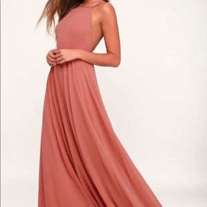 Lulus Coral Maci Dress